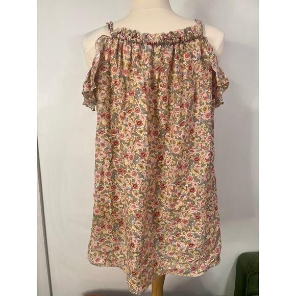 Womens BoAime Silk Lace Floral Tank Top Cottagecore Tea Garden Whimsical French - Picture 5 of 7